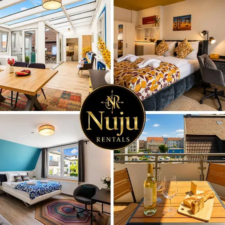 Nuju - 4-zimmer, 10 Gaeste, Wintergarten & Terrasse & Parkplatz * Bielefeld